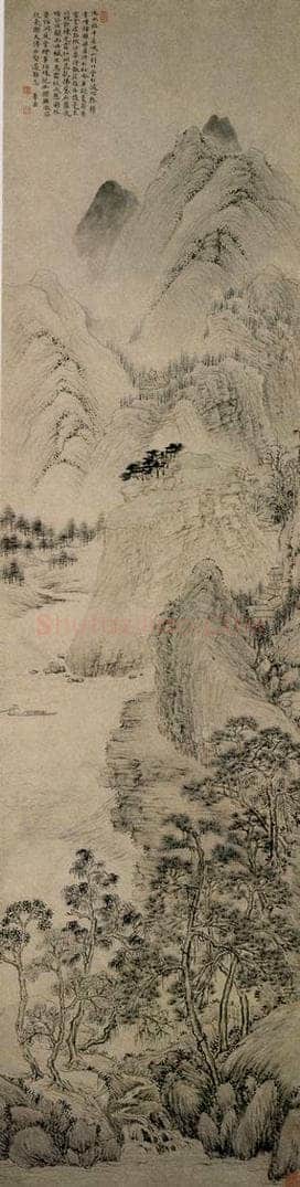 清 华喦 《岷山北堂图》 书画作品