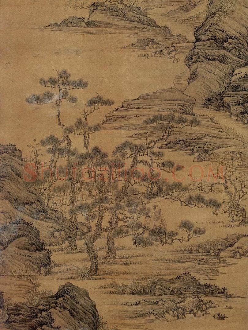 清 华喦 《万籁松烟图》 书画作品