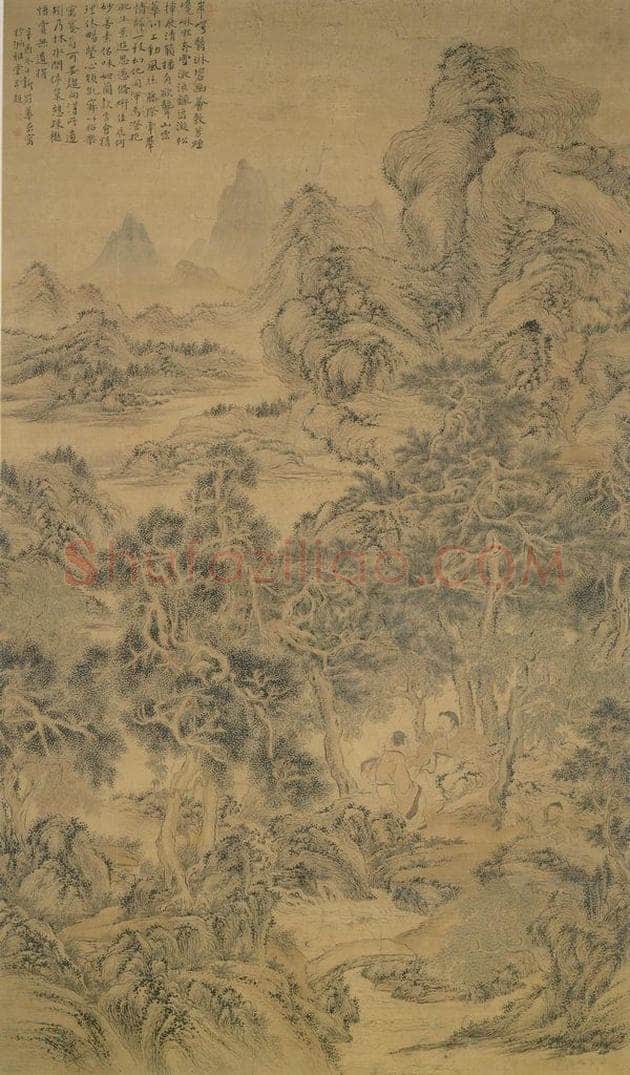 清 华喦 《游山图》 书画作品