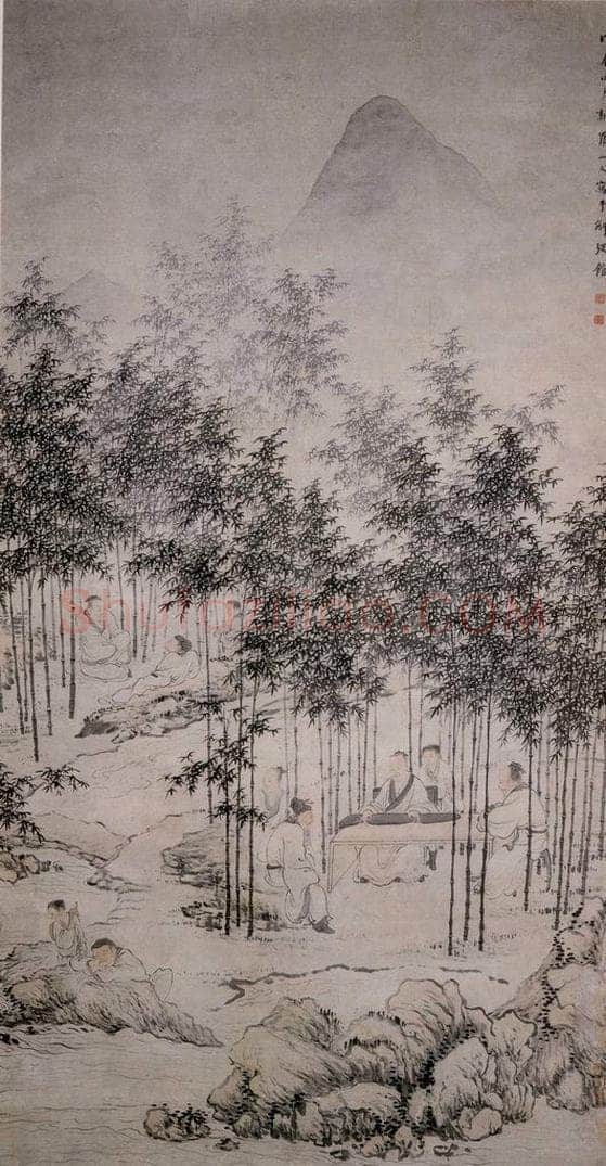 清 华喦 《竹林七贤图》 书画作品