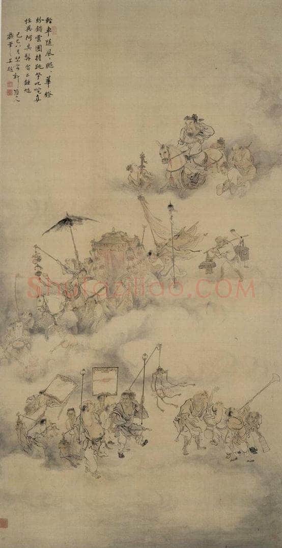 清 华喦 《钟旭嫁妹图》 书画作品