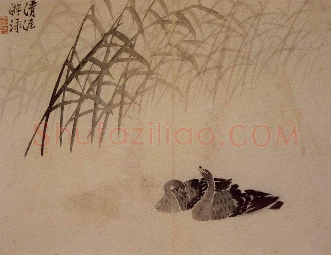 1749年 边寿民 《芦雁册》 书画作品