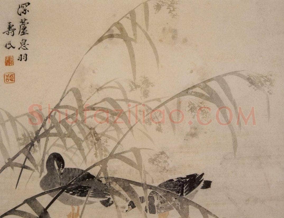 1749年 边寿民 《芦雁册》 书画作品