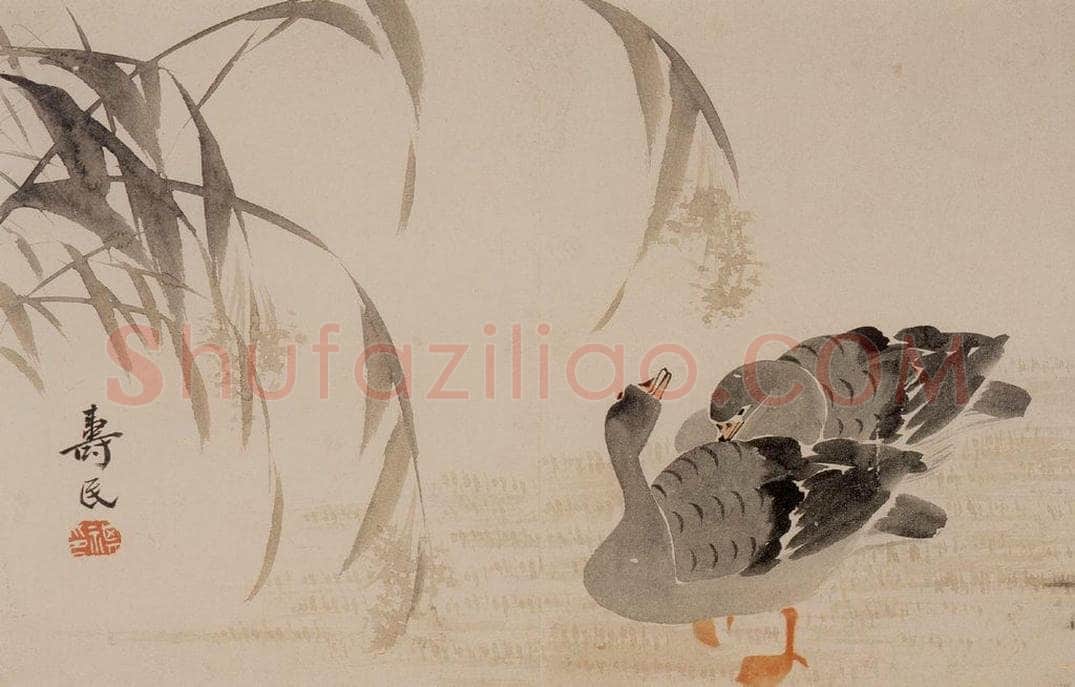 1751年 边寿民 《花卉芦雁册》 书画作品