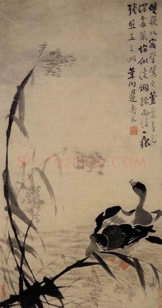  边寿民 《芦雁图》 书画作品