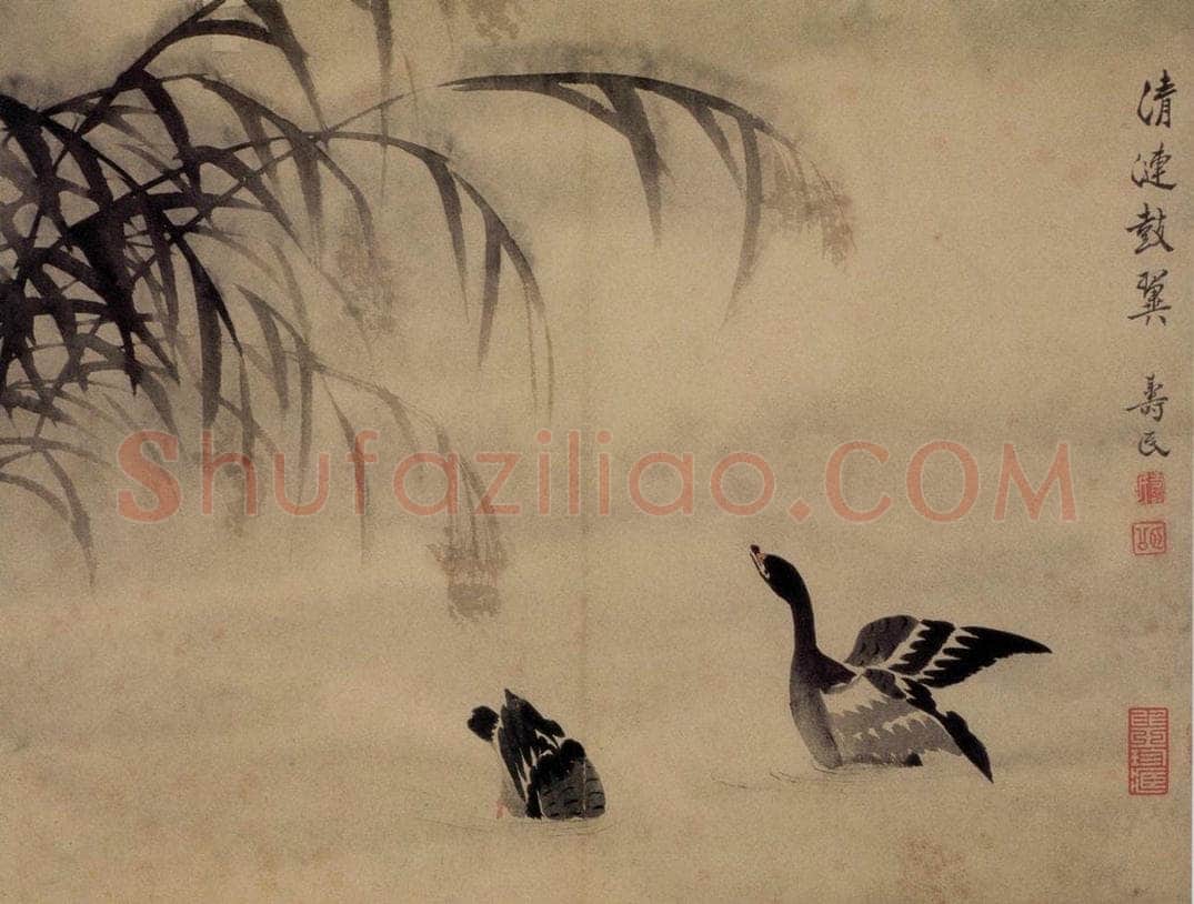  边寿民 《芦雁图册》 书画作品