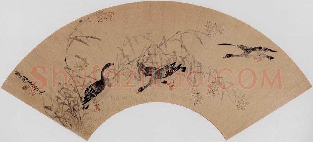  边寿民 《芦雁》 书画作品