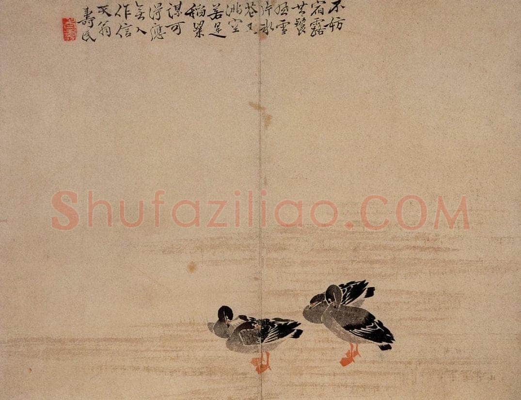1748年 边寿民 《芦雁图册》 书画作品