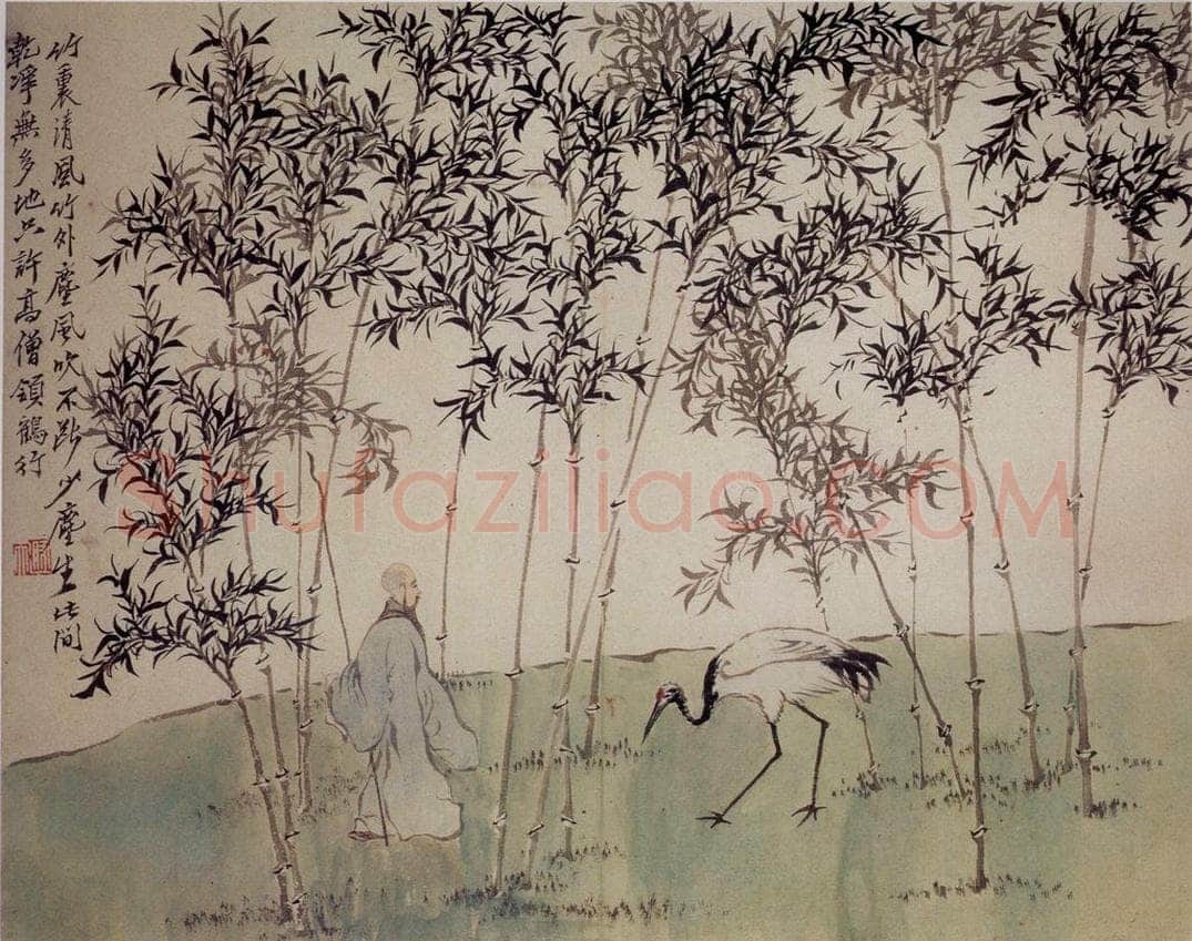 清 罗聘 《人物山水册》 书画作品