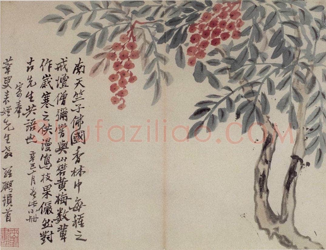 清 罗聘 《花卉册十二开》 书画作品