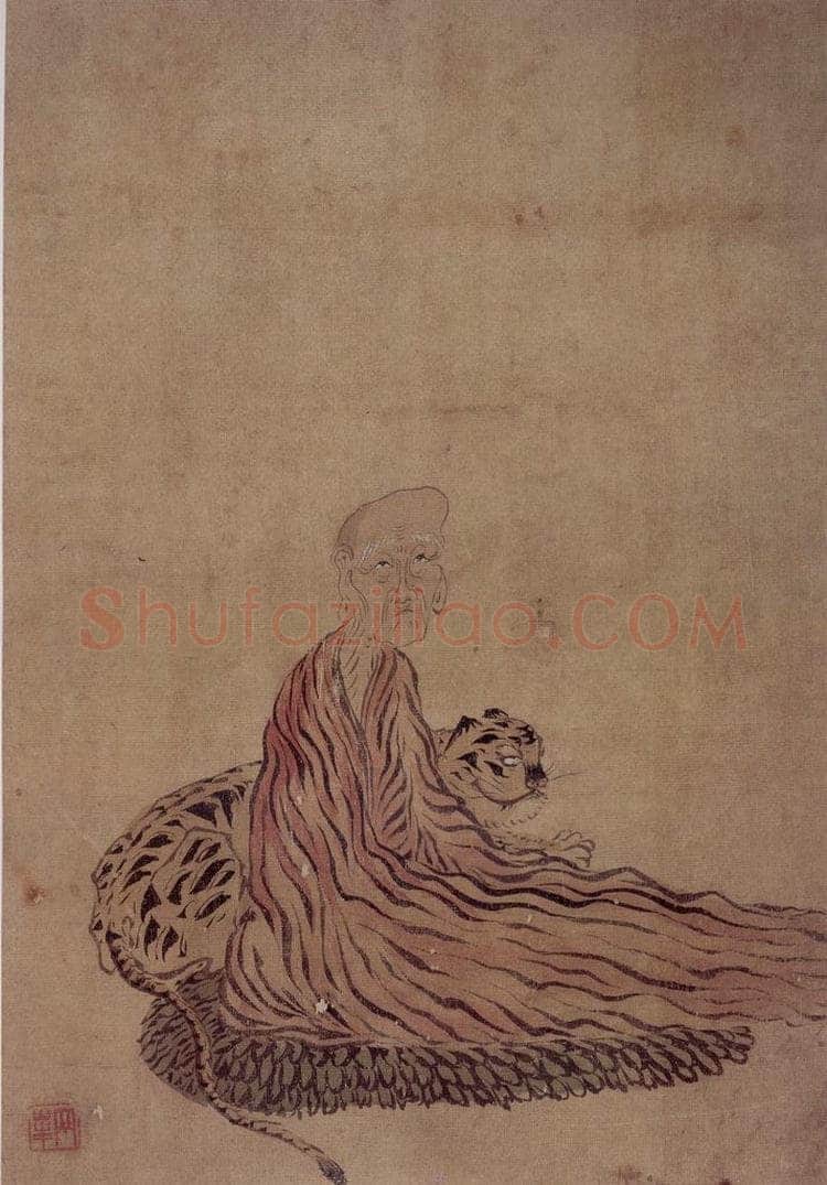 清 罗聘 《罗汉图》 书画作品