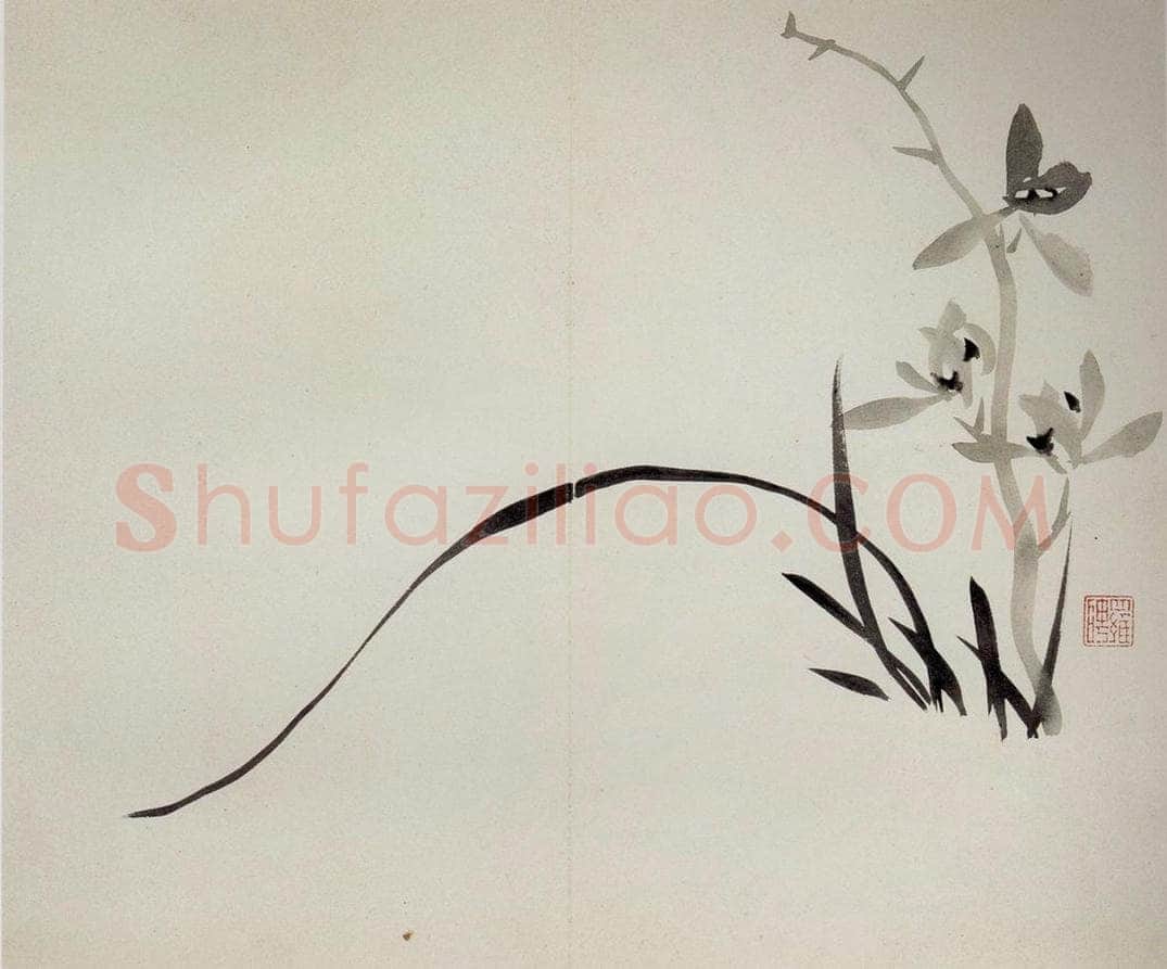 清 罗聘 《兰竹石图册》 书画作品