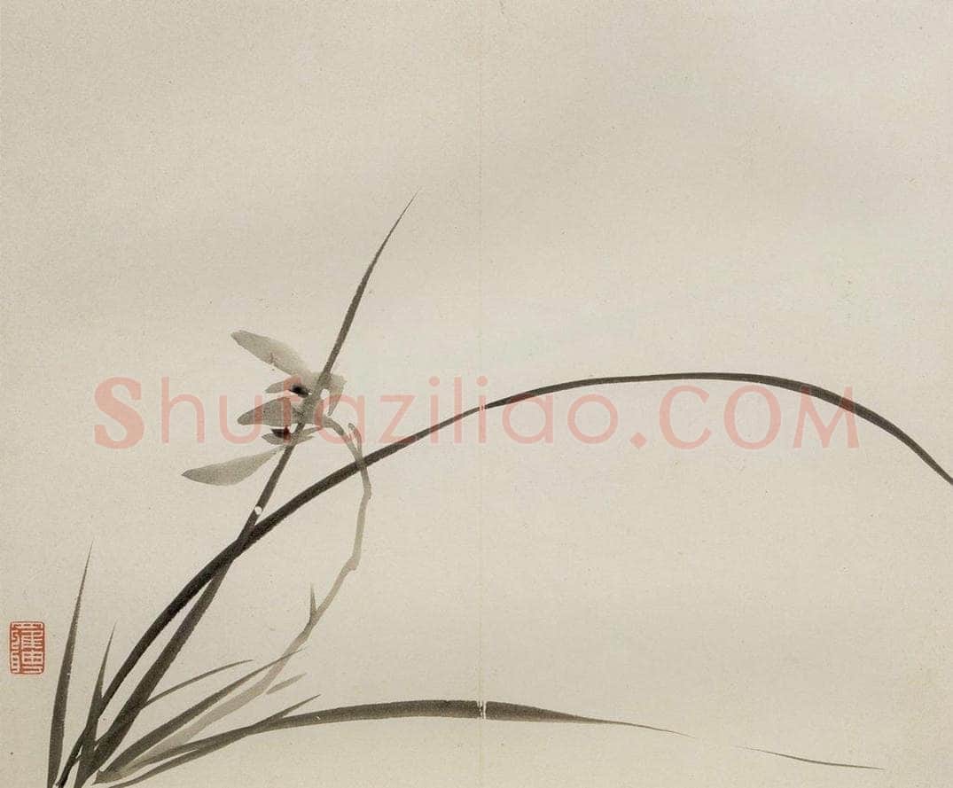 清 罗聘 《兰竹石图册》 书画作品