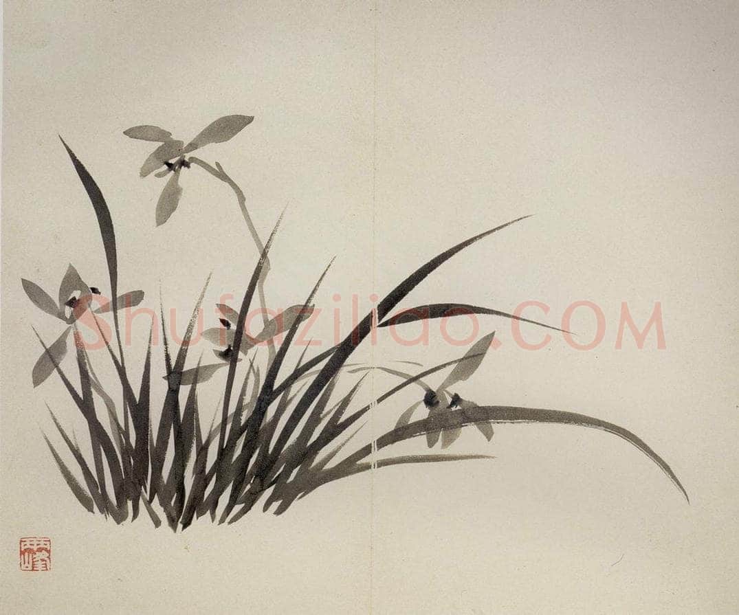 清 罗聘 《兰竹石图册》 书画作品