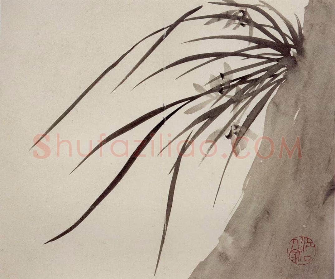清 罗聘 《兰竹石图册》 书画作品