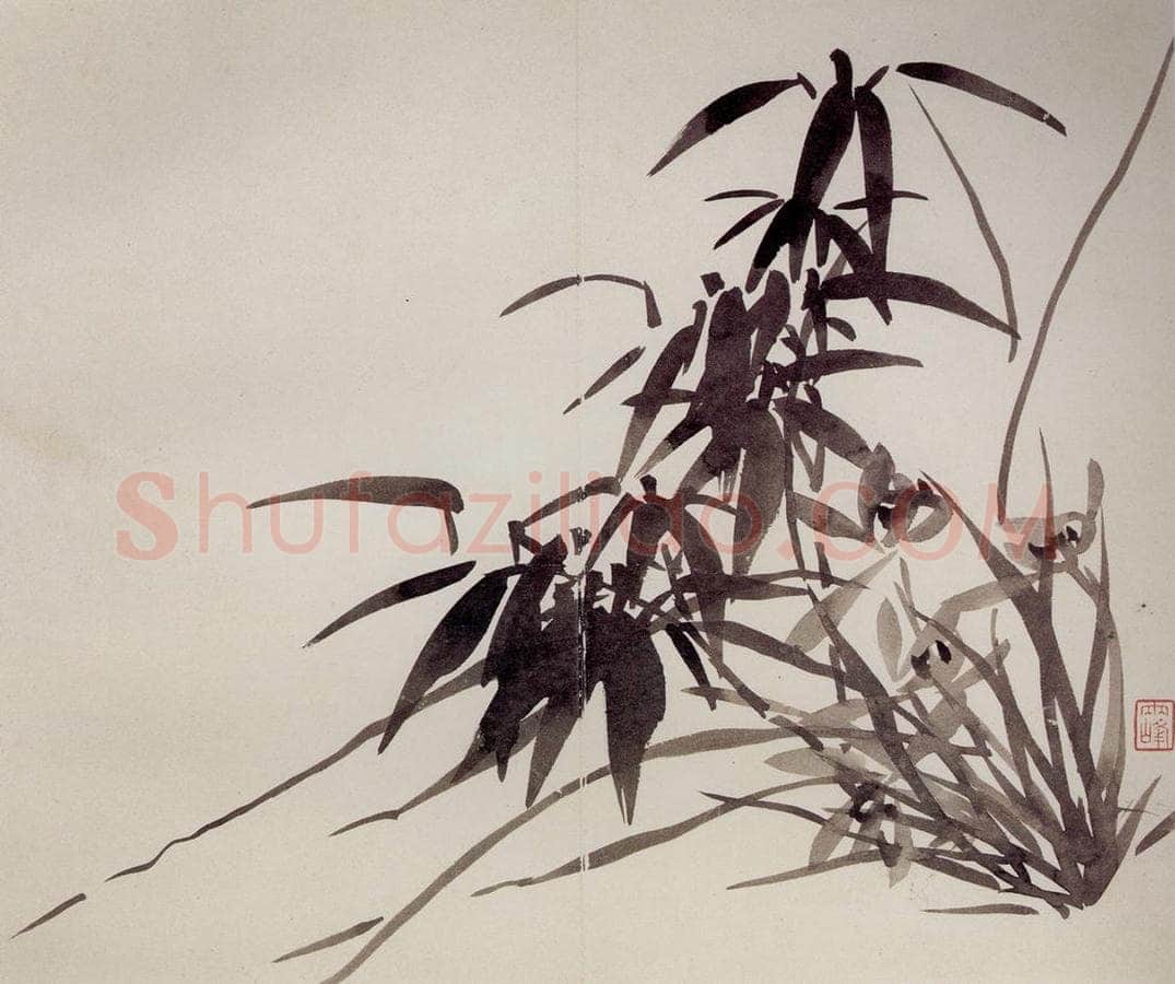 清 罗聘 《兰竹石图册》 书画作品