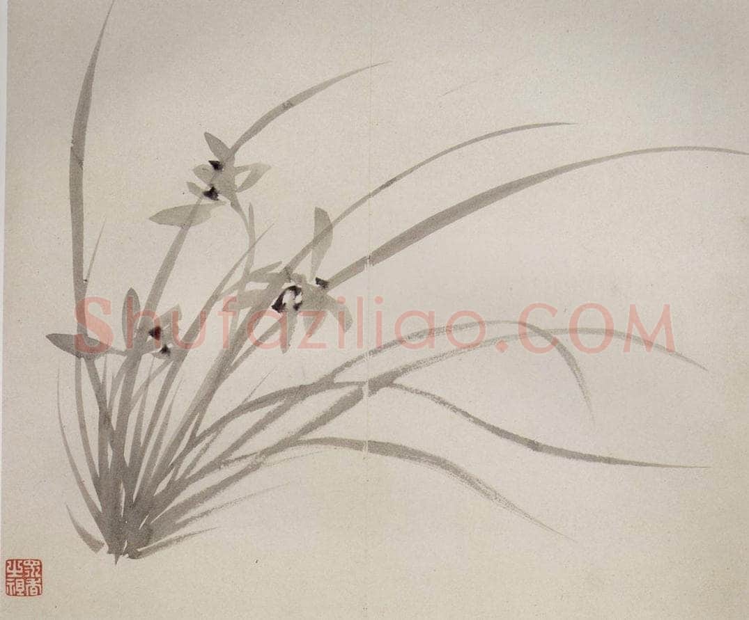清 罗聘 《兰竹石图册》 书画作品
