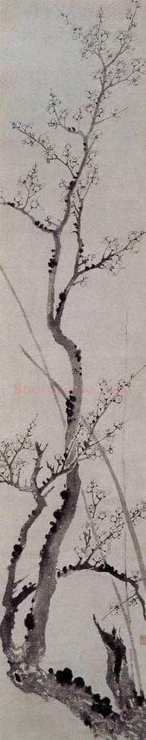 清 罗聘 《松梅图条屏》 书画作品