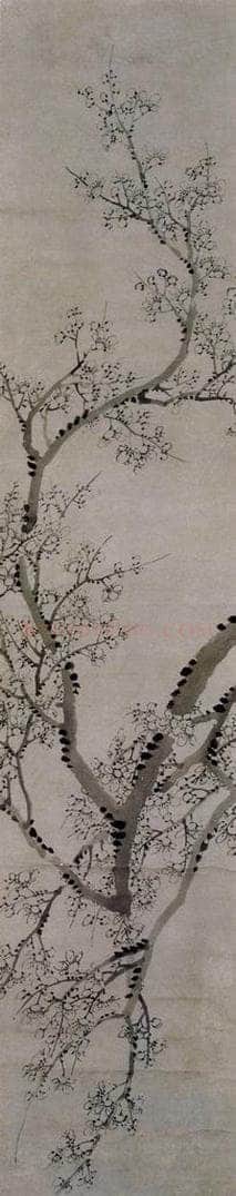 清 罗聘 《松梅图条屏》 书画作品