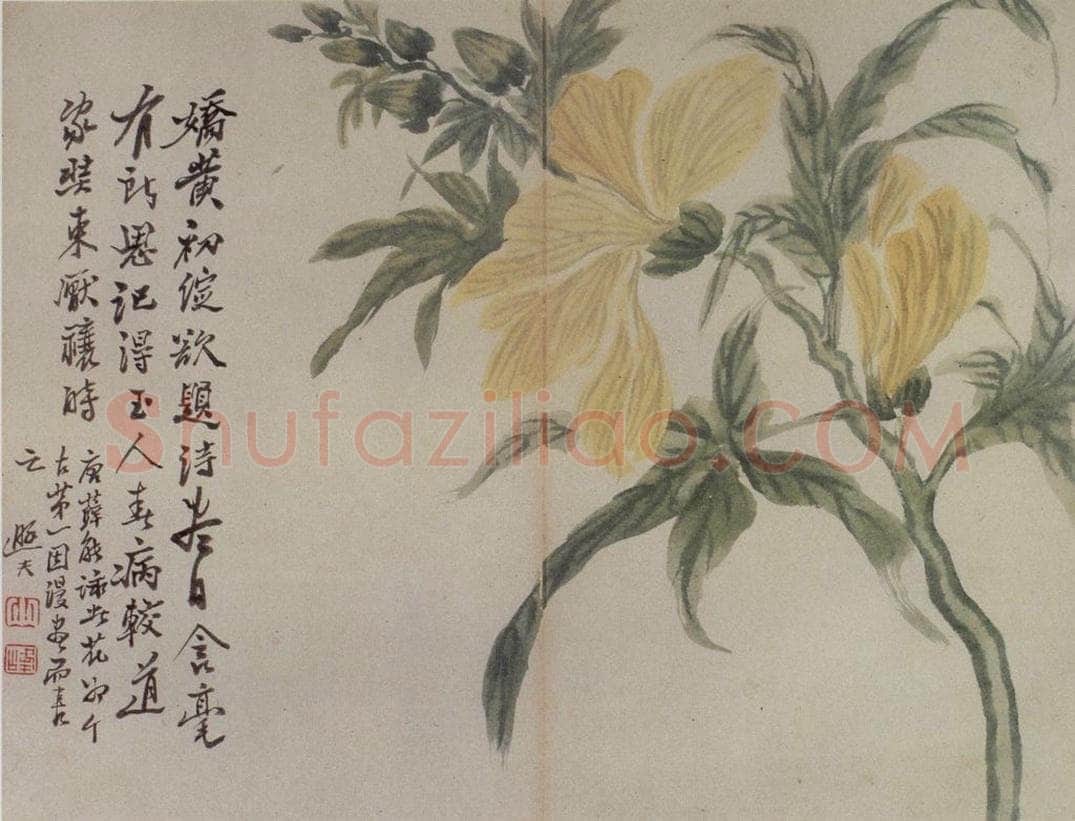 清 罗聘 《花卉册十二开》 书画作品