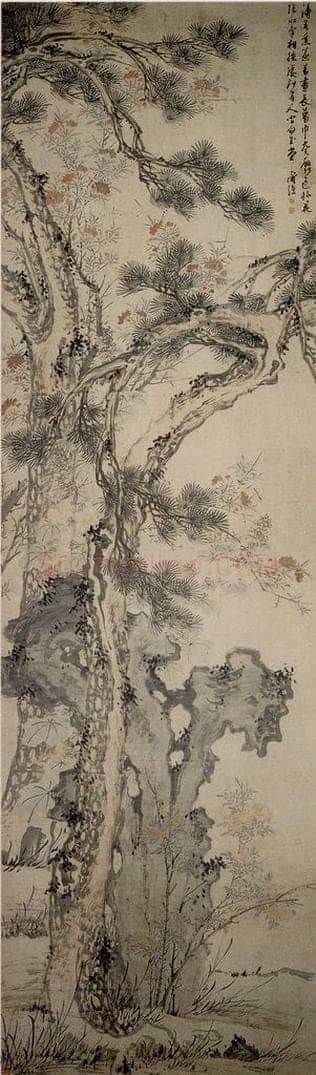  陈淳 《四季花卉屏》 书画作品