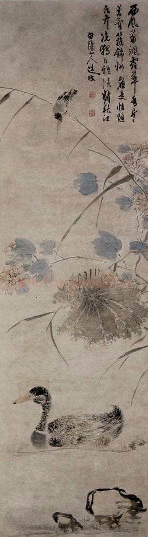 陈淳 《秋江清兴图》 书画作品