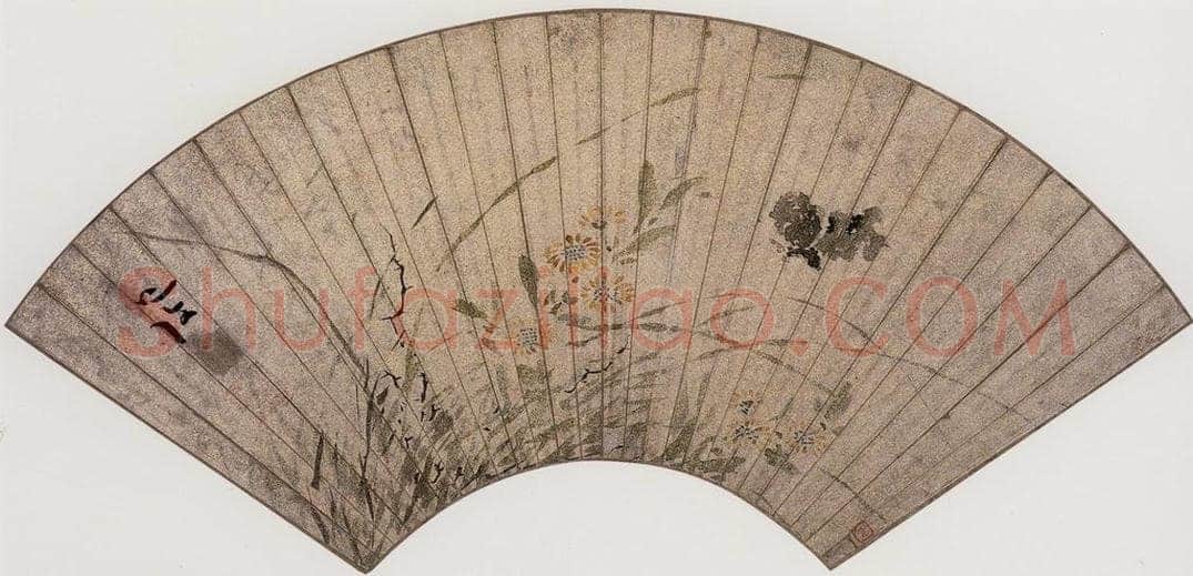  陈淳 《花蝶图》 书画作品