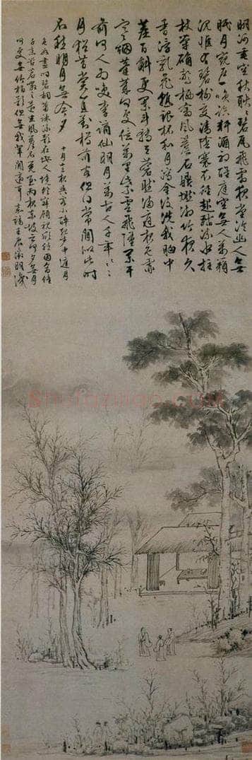 1532年 文征明 《中庭步月图》 书画作品