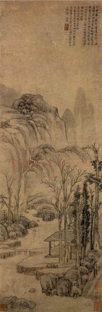 1534年 文征明 《西斋话旧图》 书画作品