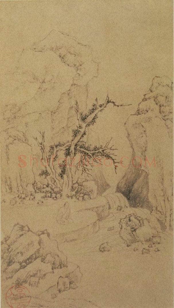不明 文征明 《山水图》 书画作品