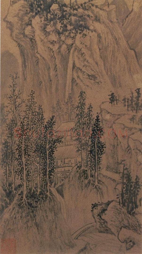 不明 文征明 《山水图》 书画作品