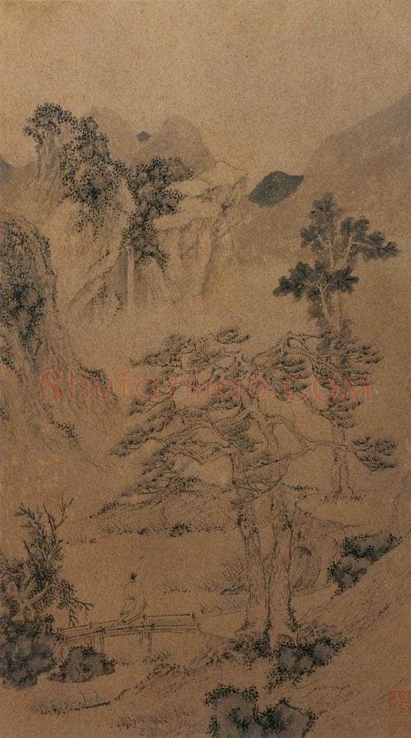 不明 文征明 《山水图》 书画作品