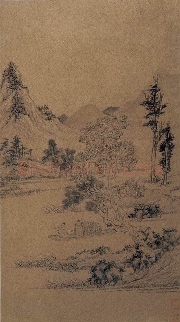 不明 文征明 《山水图》 书画作品