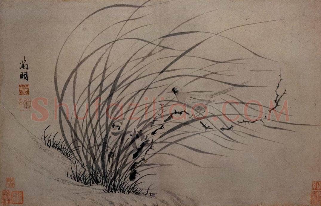 不明 文征明 《杂画四段图》 书画作品