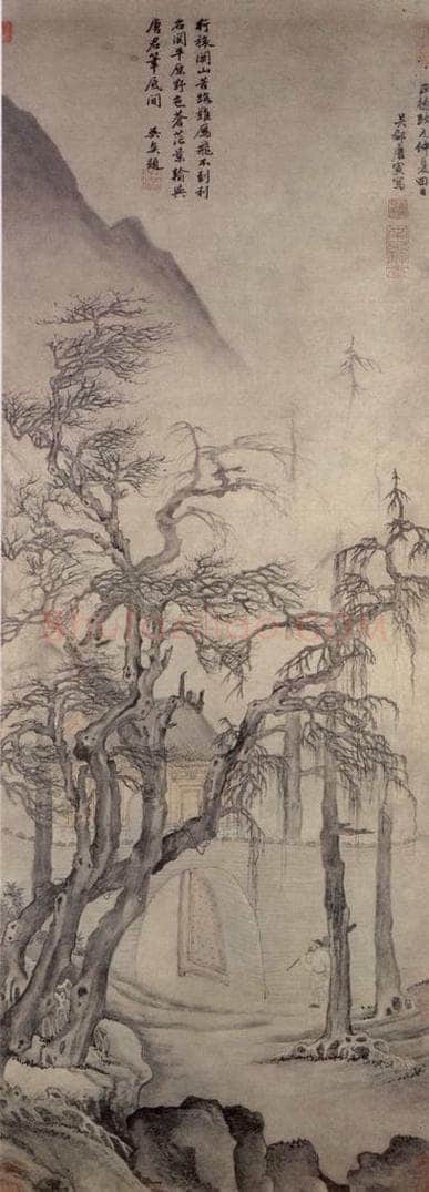 1506年 唐寅 《关山行旅图》 书画作品