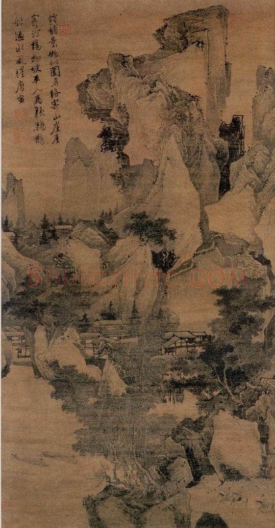 不明 唐寅 《钱塘景物图》 书画作品
