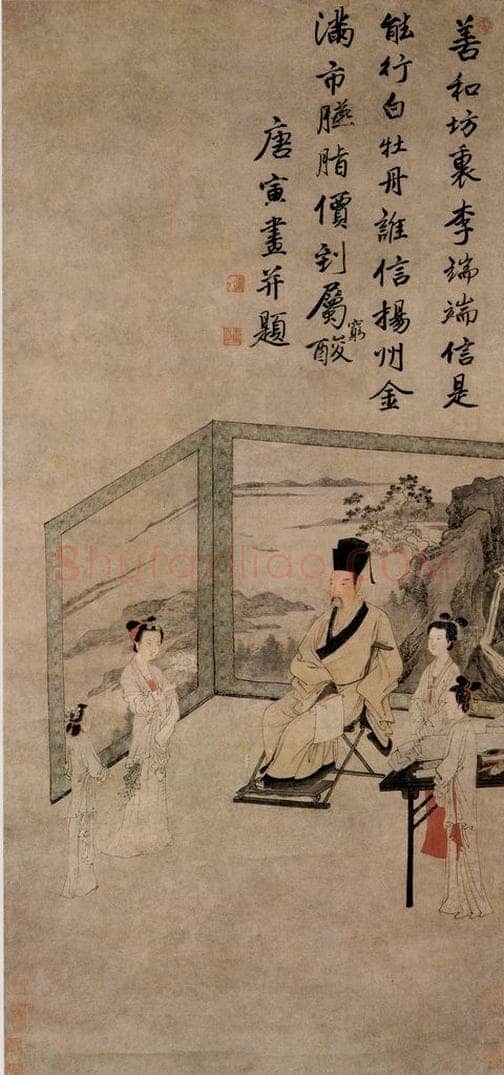 不明 唐寅 《李端端图》 书画作品