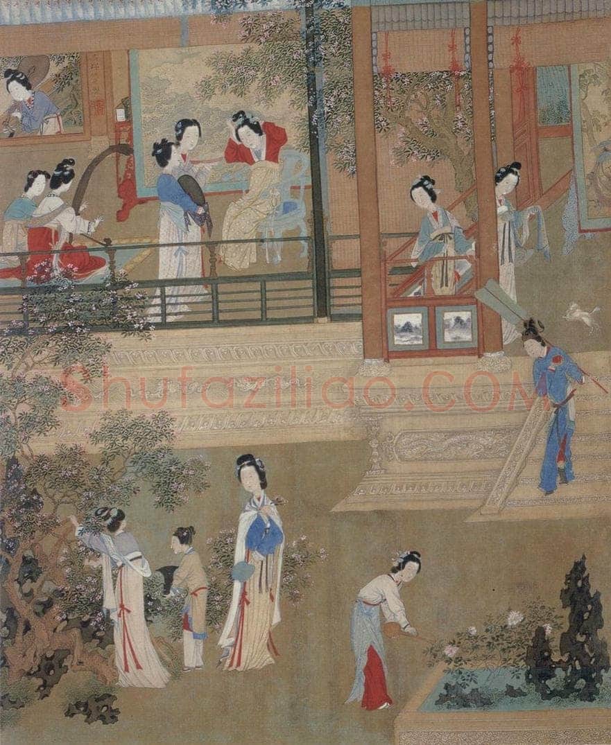 不明 仇英 《人物故事图》 书画作品