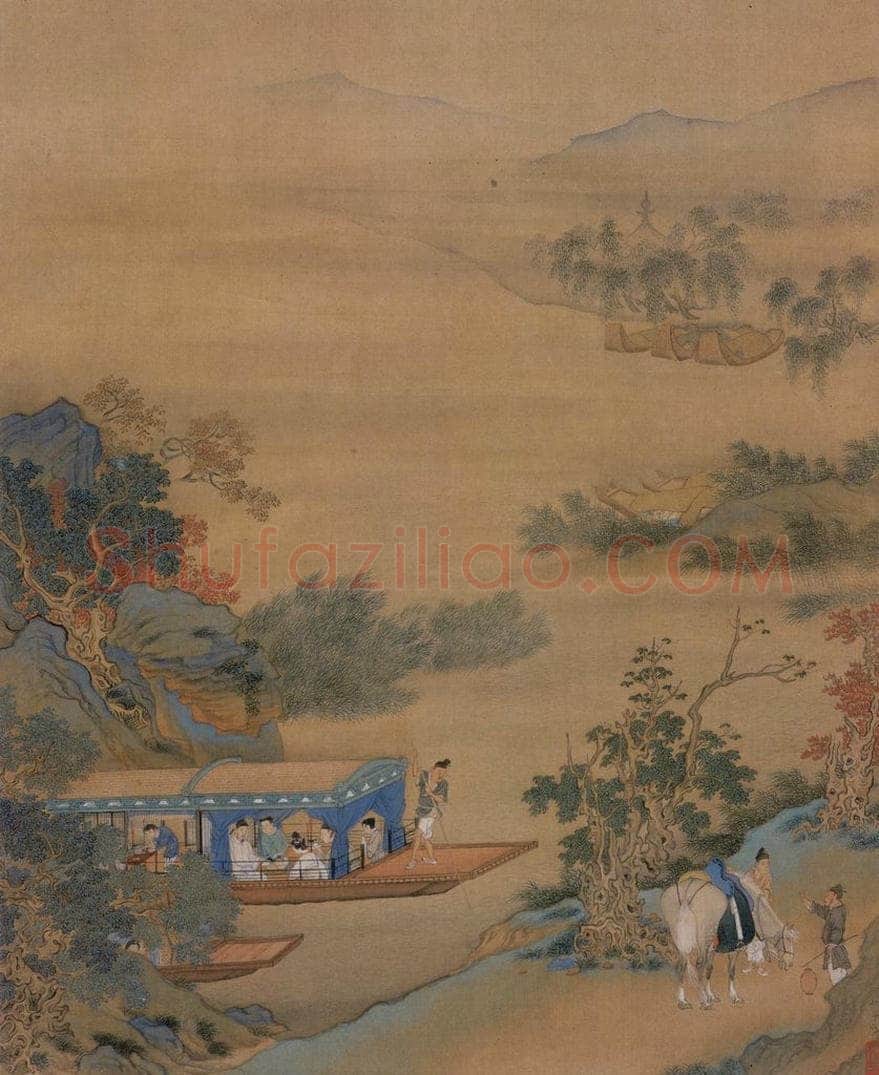 不明 仇英 《人物故事图》 书画作品