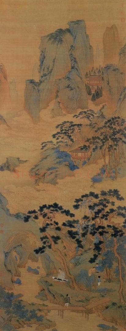 不明 仇英 《临溪水阁图》 书画作品