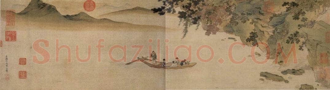 不明 仇英 《赤壁图》 书画作品