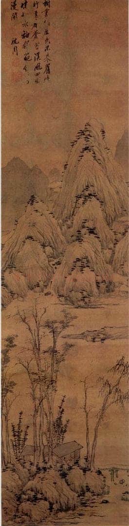 不明 沈周 《山居读书图》 书画作品