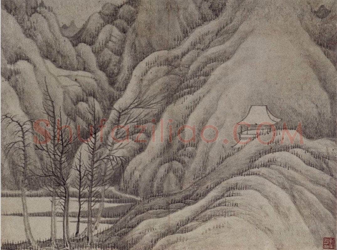 1657 龚贤 《山水册》 书画作品