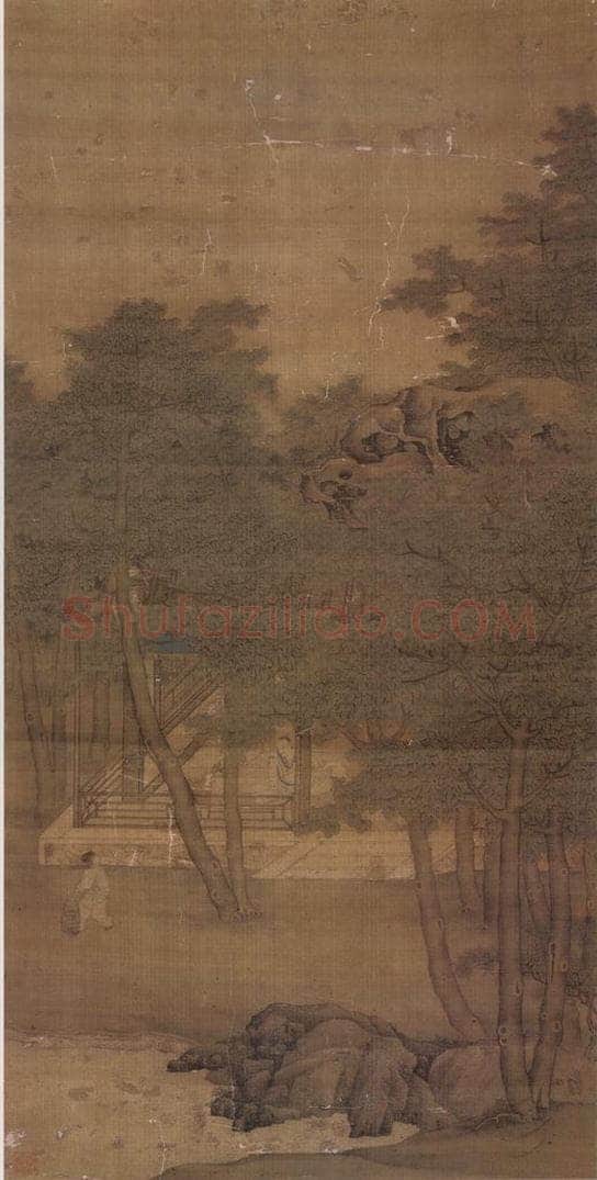 明末清初 樊圻 《洗桐图》 书画作品
