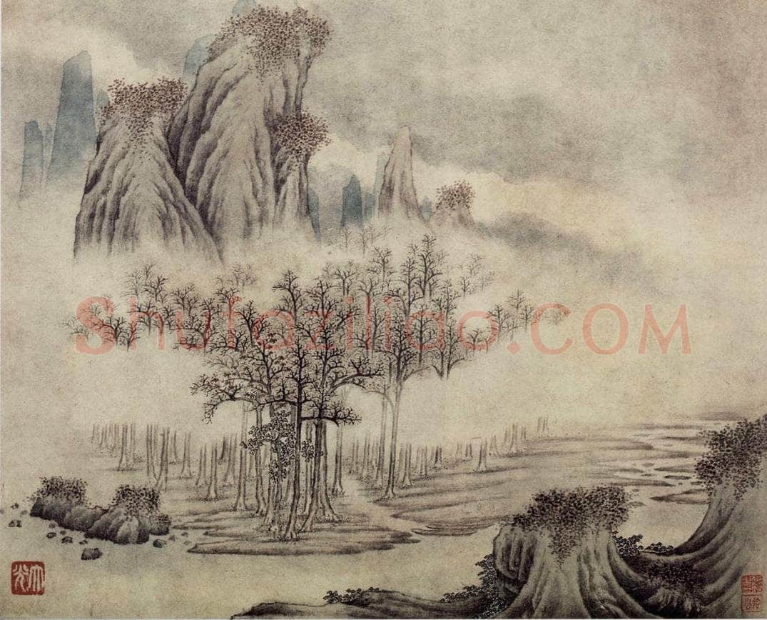明末清初 樊圻 《山水册》 书画作品
