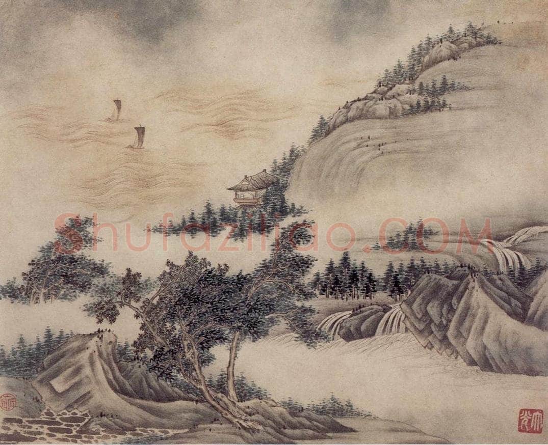 明末清初 樊圻 《山水册》 书画作品