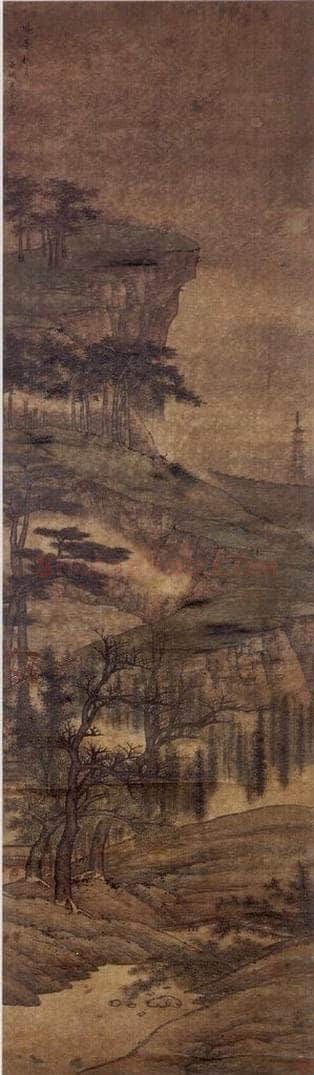 明末清初 高岑 《凤台秋月图》 书画作品