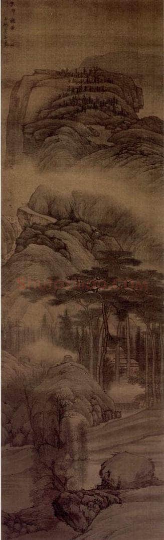 明末清初 高岑 《天印樵歌图》 书画作品