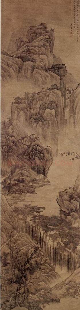 1679 高岑 《山水条屏》 书画作品