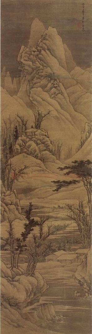 1666 邹喆 《雪景山水》 书画作品